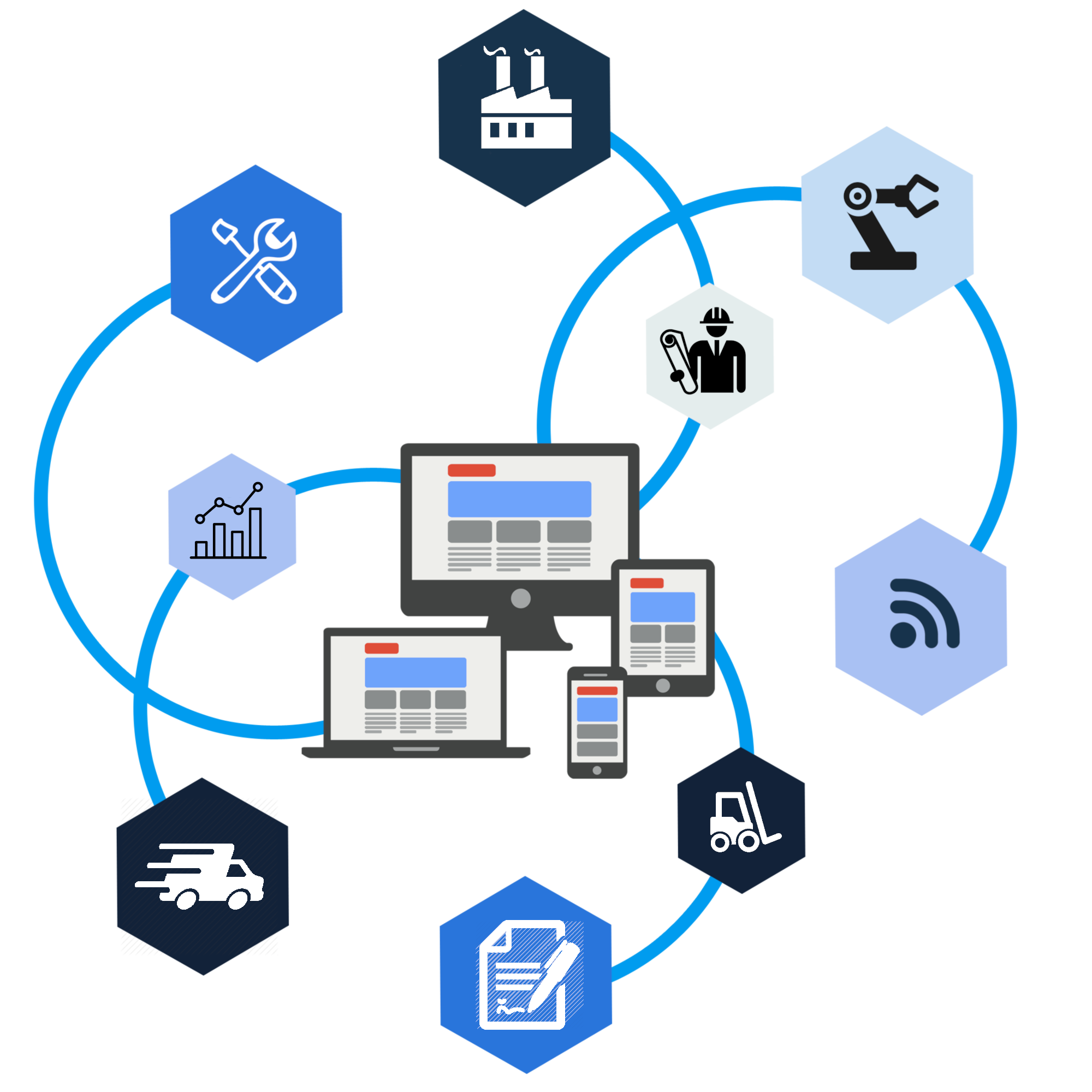 сетка из квадратов белого цвета, на них еще несколько блоков квадрата в произвольной последовательности